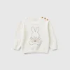 Sweater in wool blend with embroidery