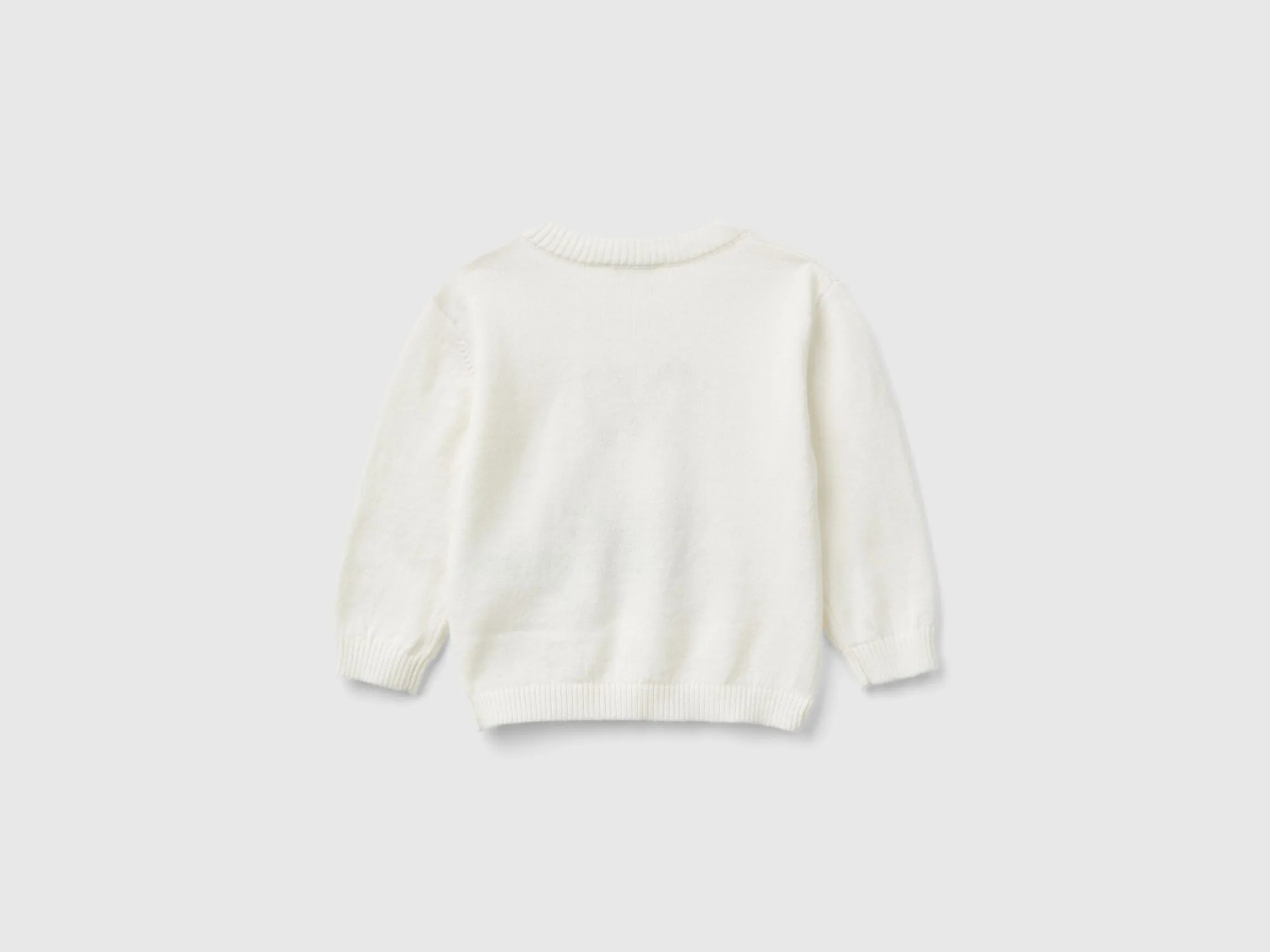 Sweater in wool blend with embroidery