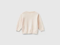 Sweater in wool blend with embroidery