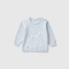 Sweater with bunny inlay