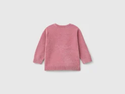 Sweater with bunny inlay