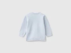 Sweater with bunny inlay
