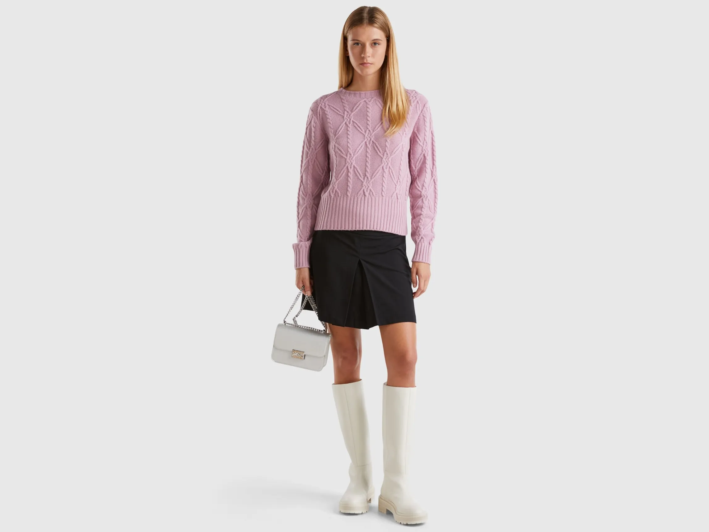 Sweater with cable knit
