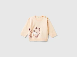 Sweater with cat embroidery