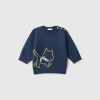 Sweater with cat embroidery