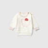 Sweater with embroidery and applique