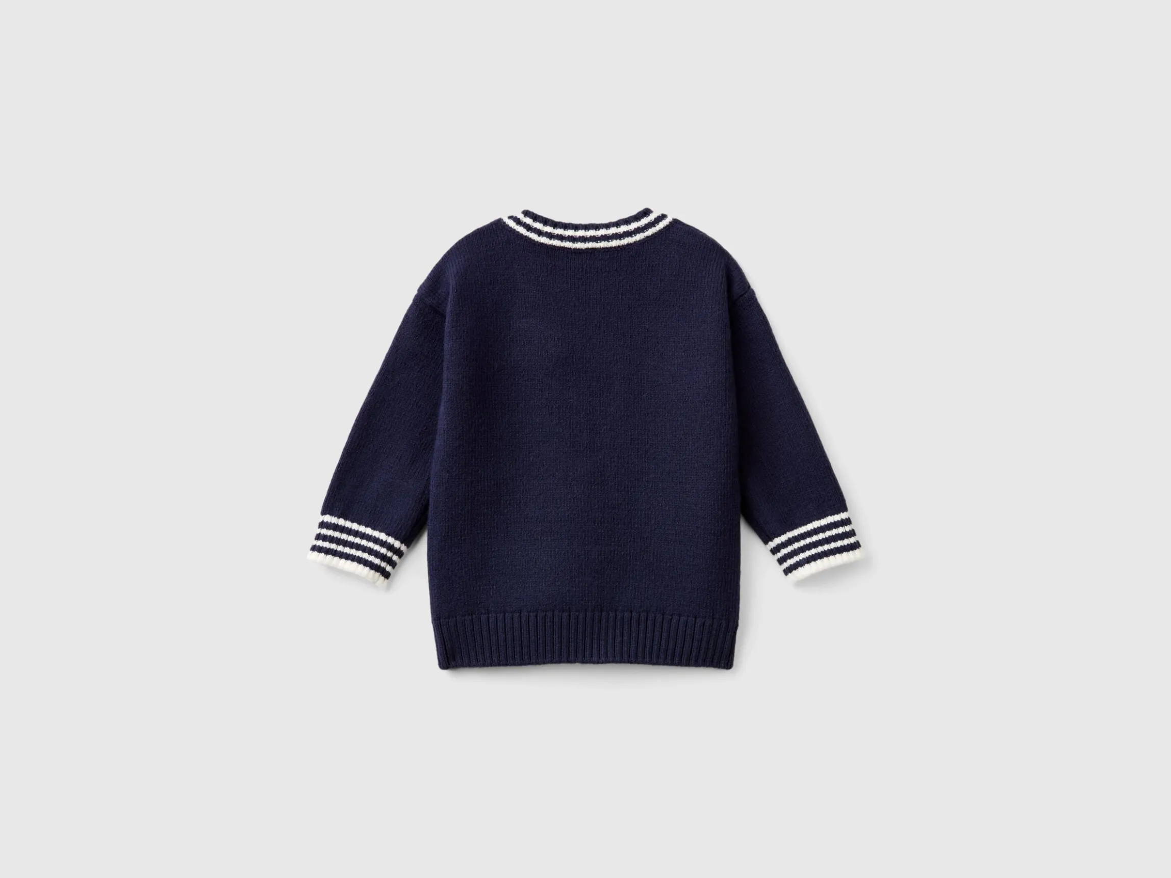Sweater with embroidery and applique