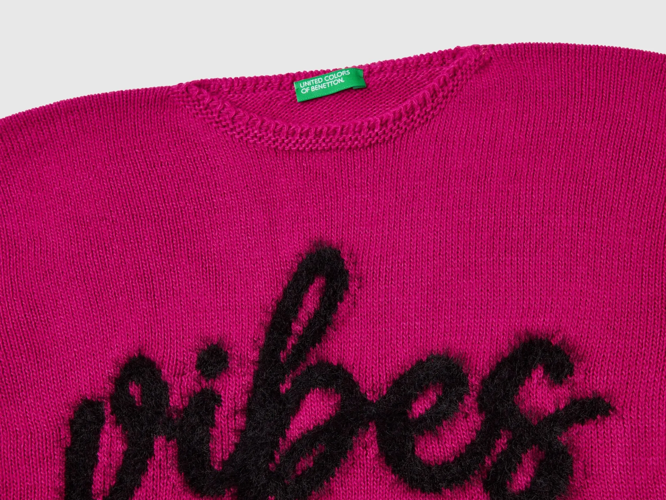 Sweater with fur graphic