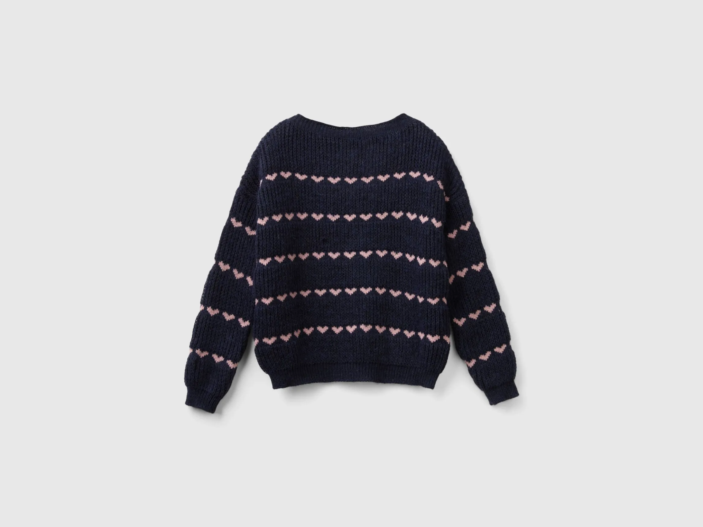 Sweater with heart inlay