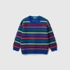 Sweater with multicolored stripes