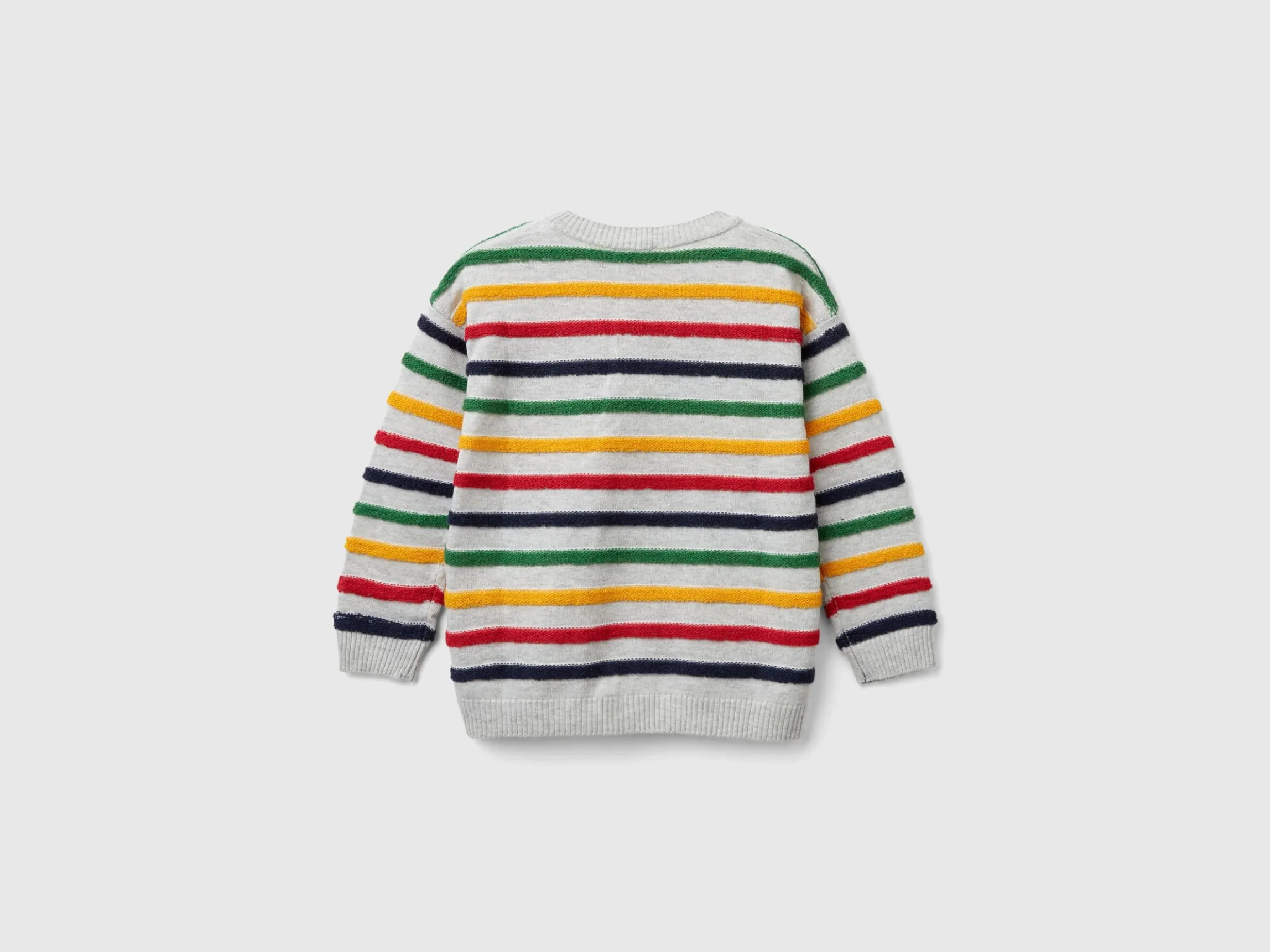 Sweater with multicolored stripes