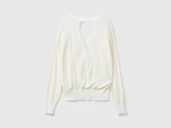 Sweater with opening at back
