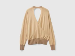 Sweater with opening at back