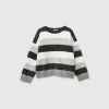 Sweater with recycled fabric and sequins