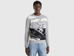 Sweater with ski graphic