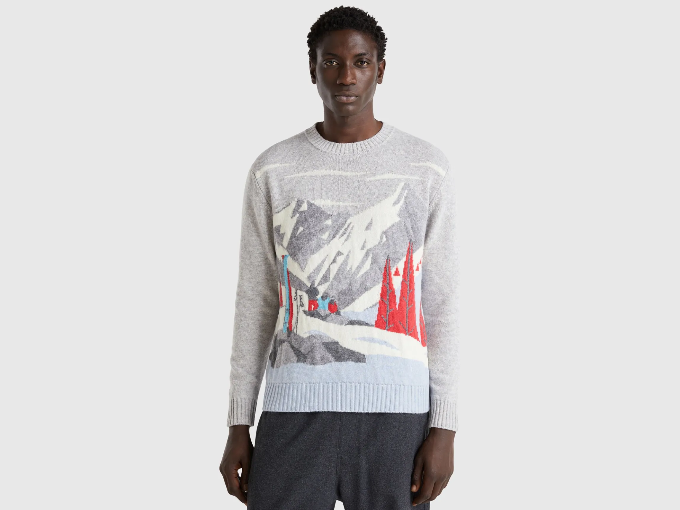 Sweater with ski graphic