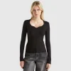 Sweater with sweetheart neck
