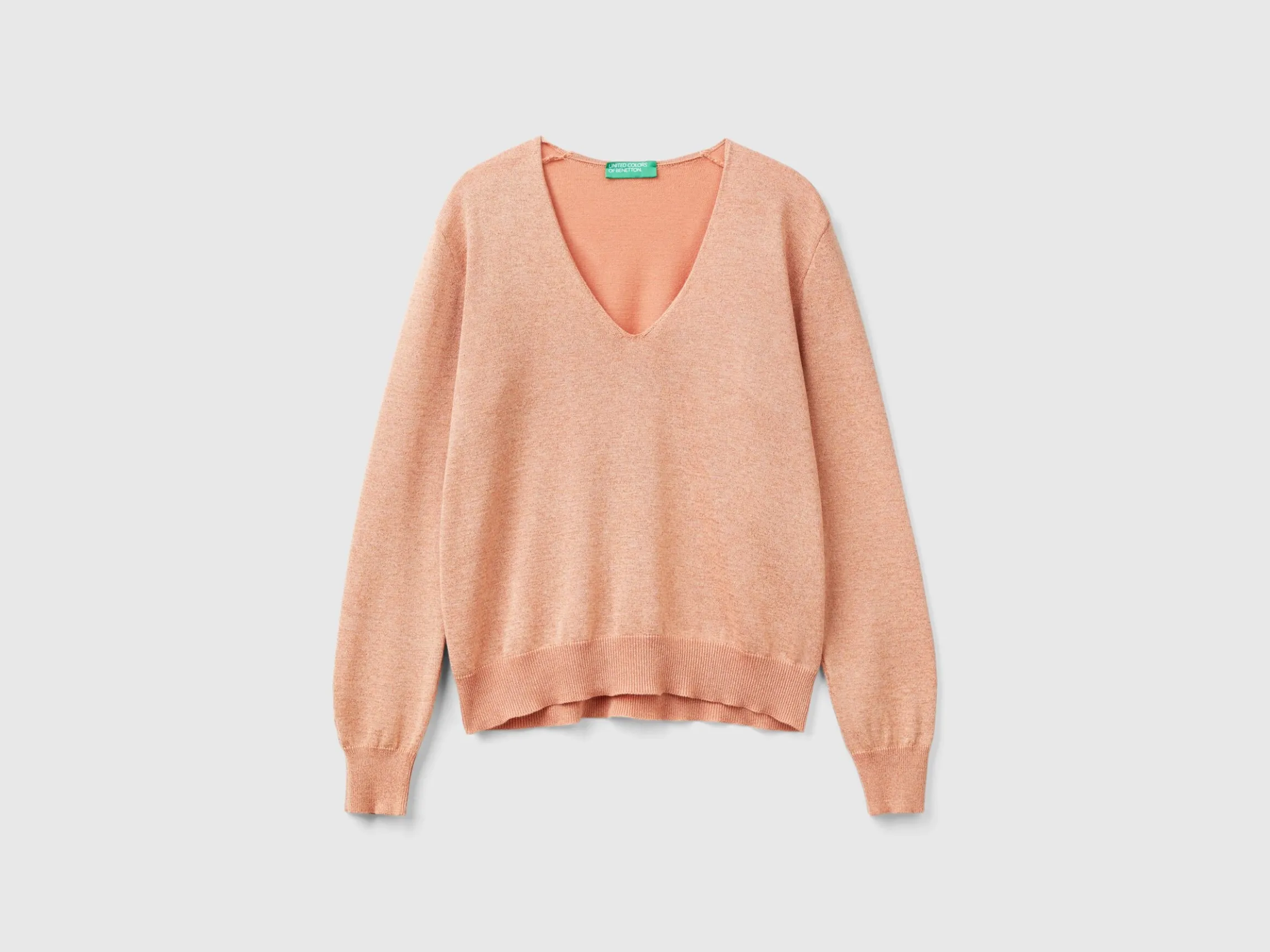 Sweater with V-neck and lurex