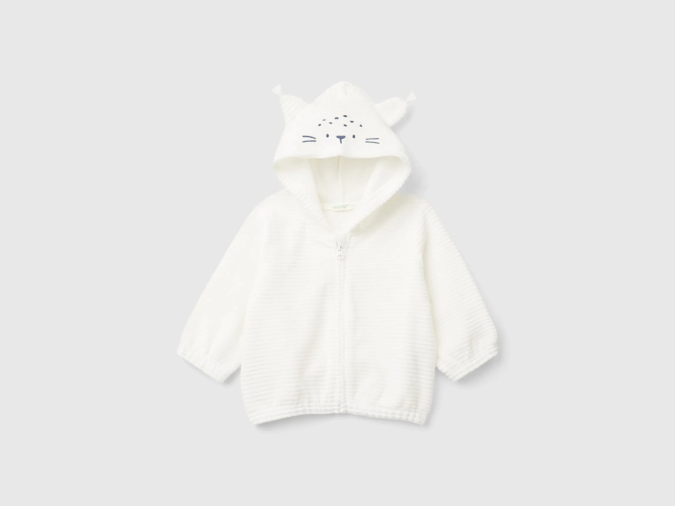 Sweatshirt in chenille with hood
