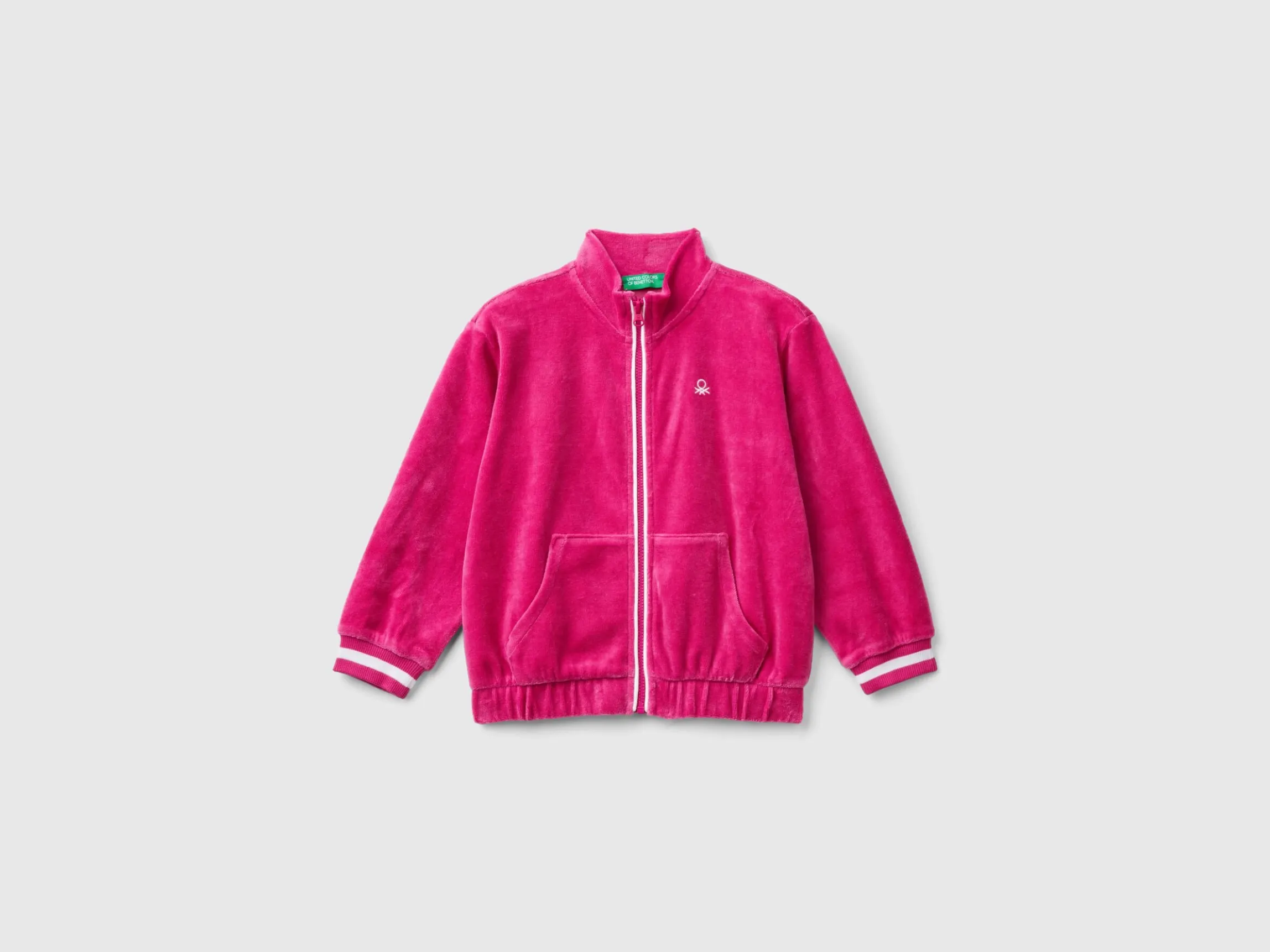Sweatshirt in chenille with zip