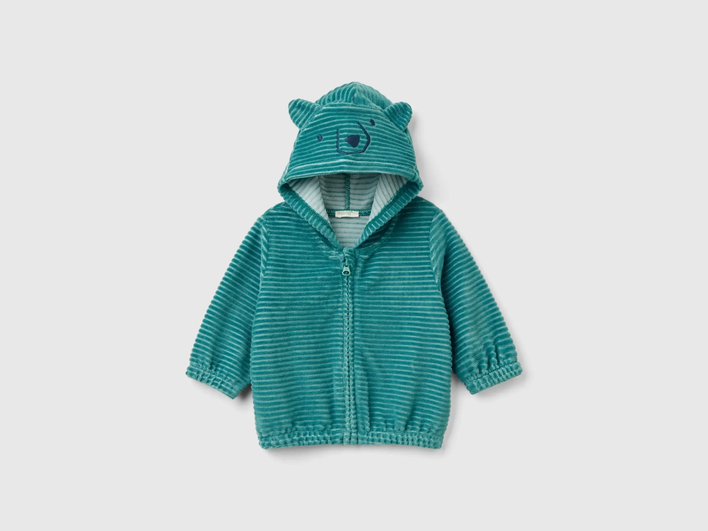 Sweatshirt in chenille with hood
