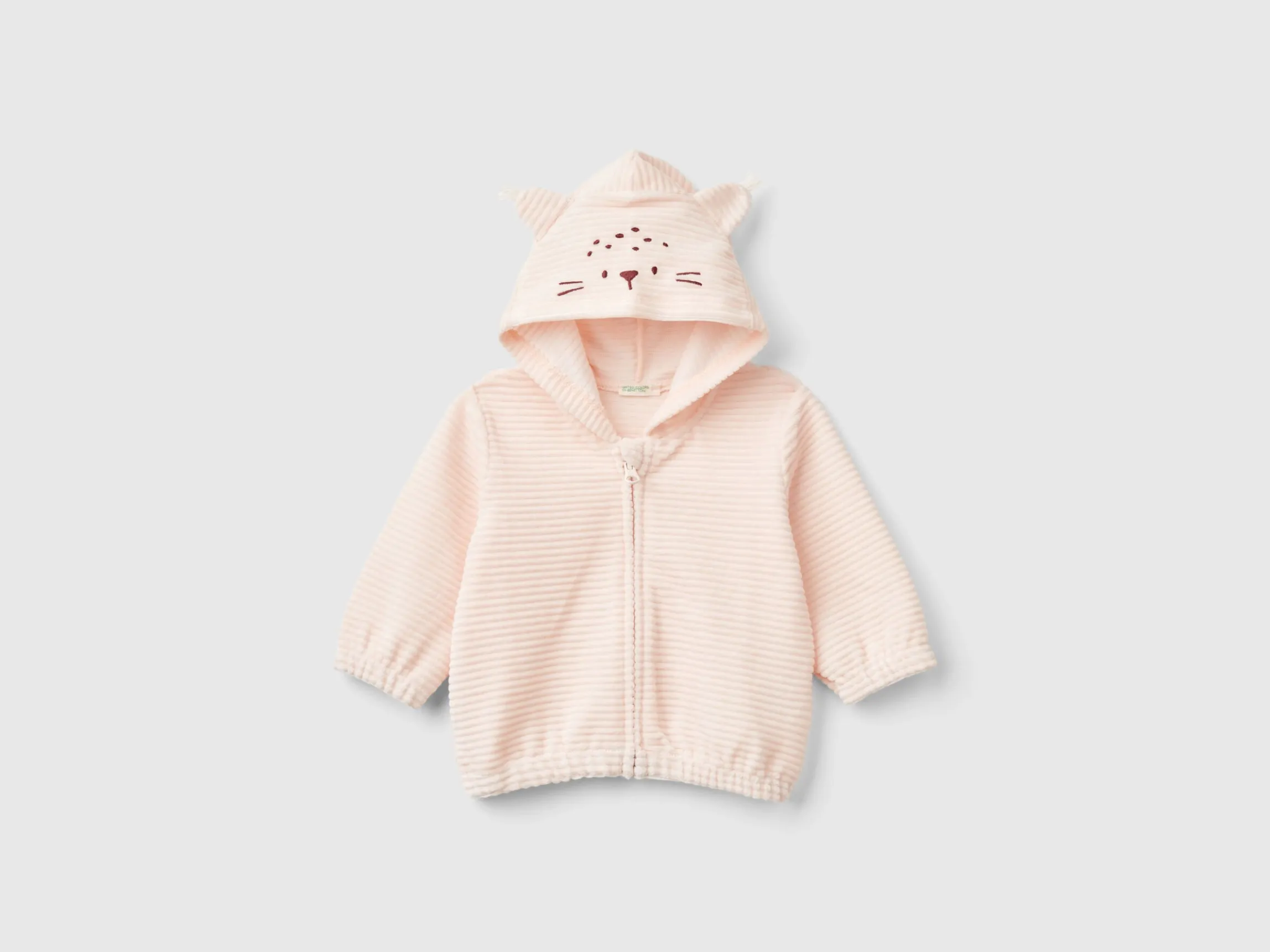 Sweatshirt in chenille with hood