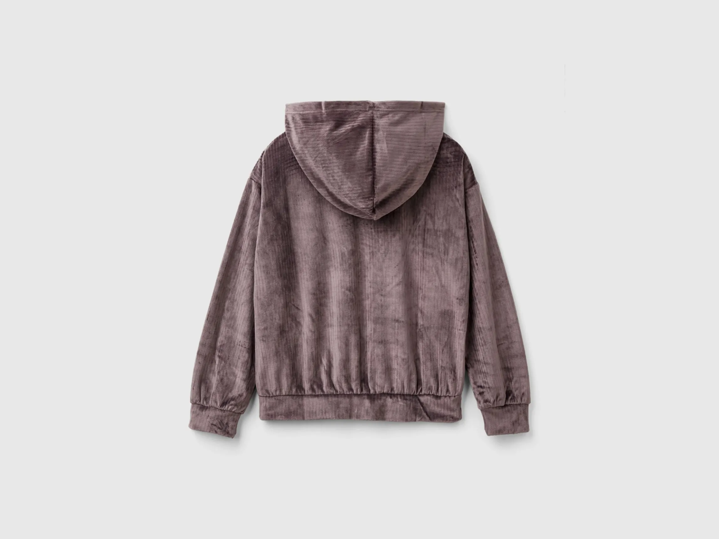 Sweatshirt in chenille with hood