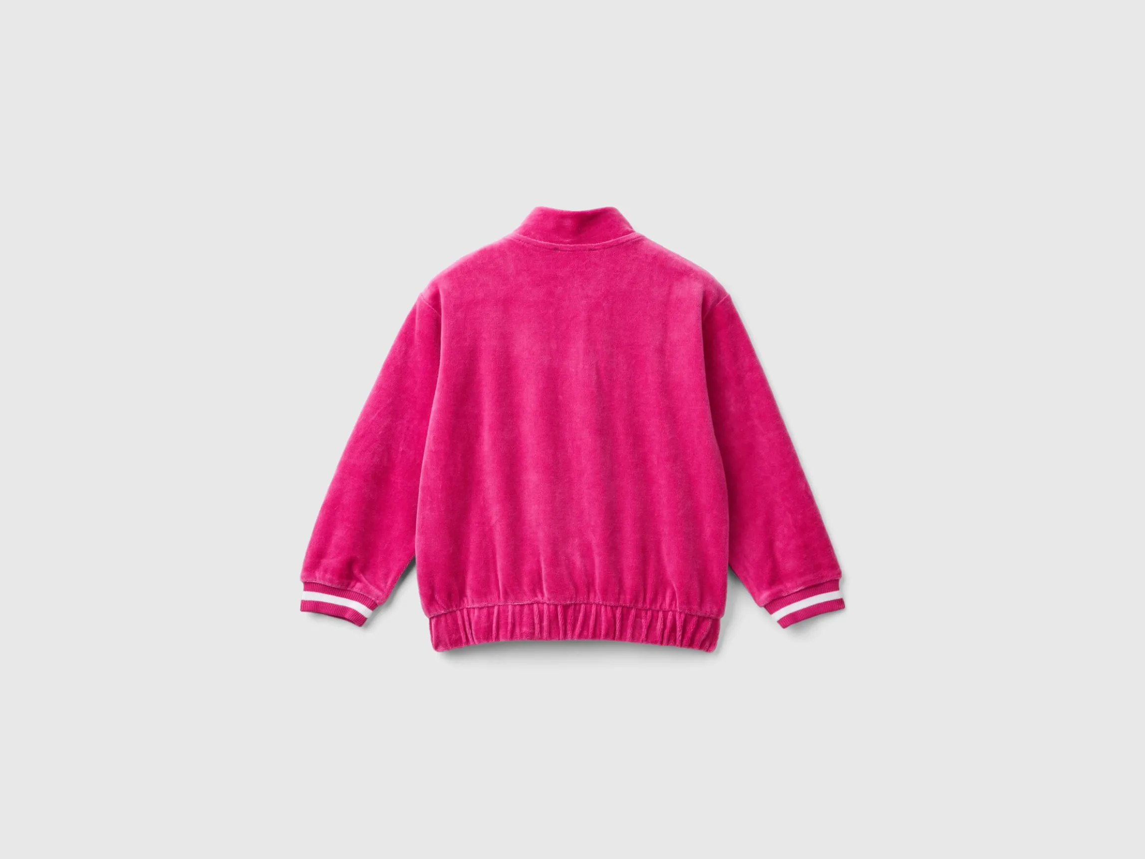 Sweatshirt in chenille with zip