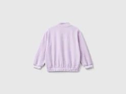 Sweatshirt in chenille with zip