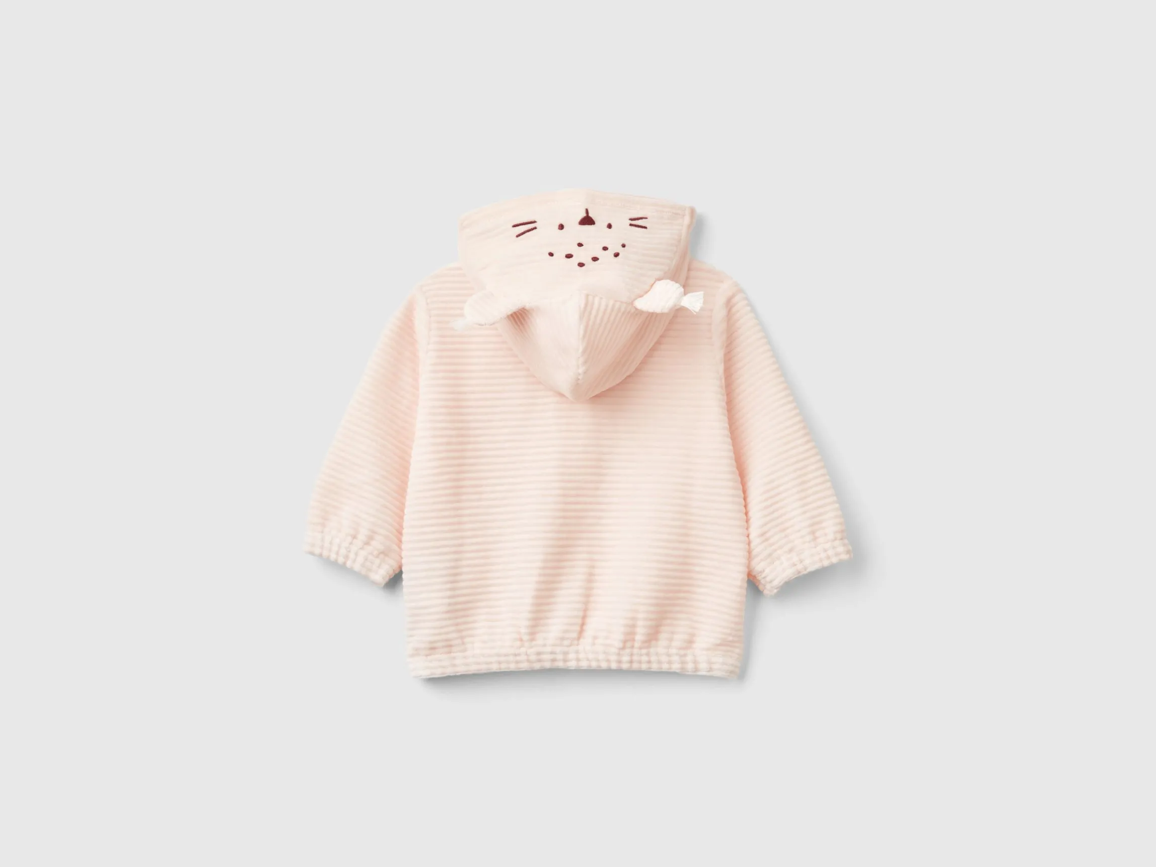 Sweatshirt in chenille with hood