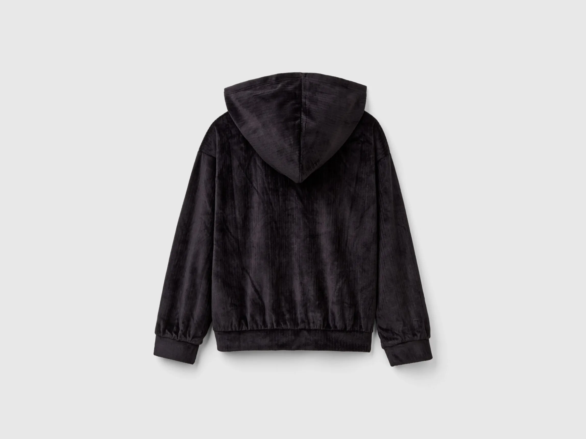 Sweatshirt in chenille with hood
