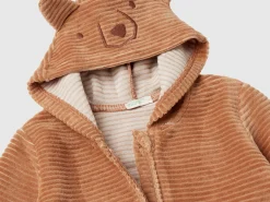 Sweatshirt in chenille with hood