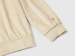 Sweatshirt in chenille with hood