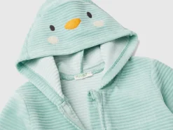 Sweatshirt in chenille with hood