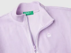 Sweatshirt in chenille with zip