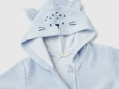 Sweatshirt in chenille with hood