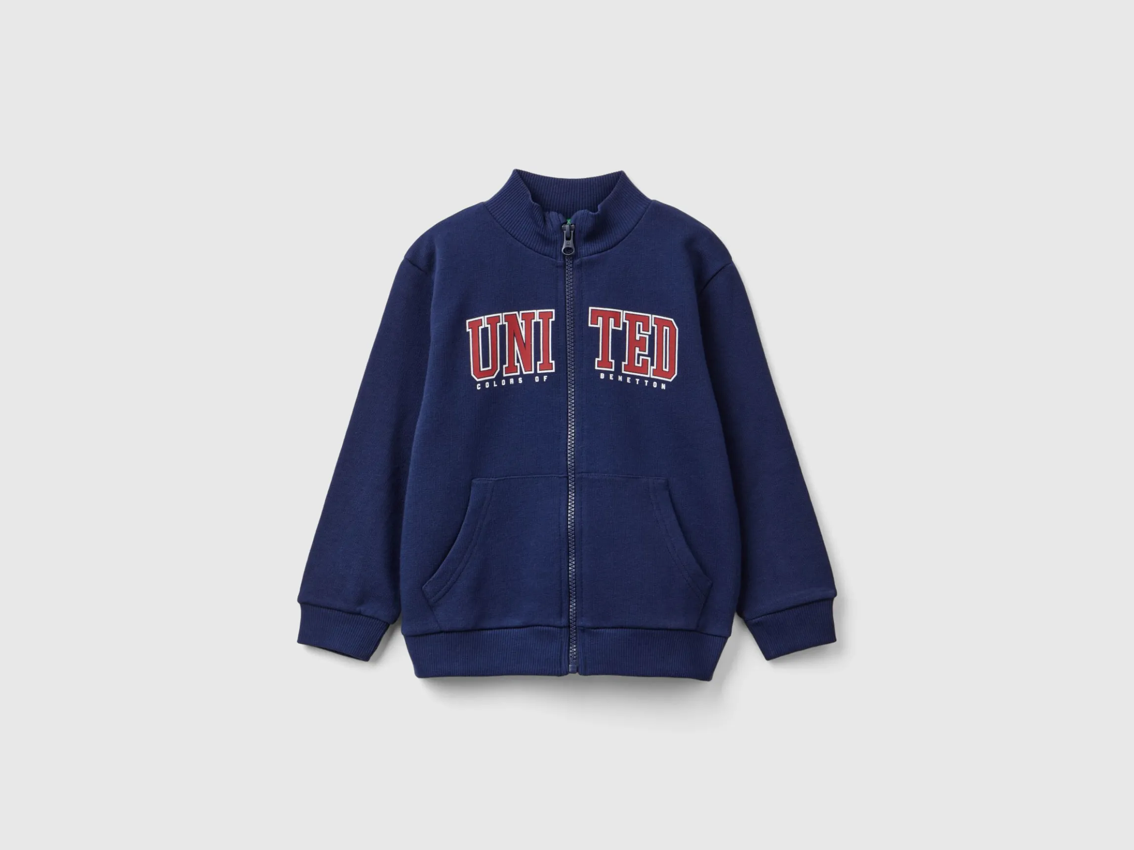 Sweatshirt in organic cotton with zip