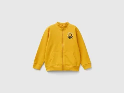 Sweatshirt in organic cotton with zip