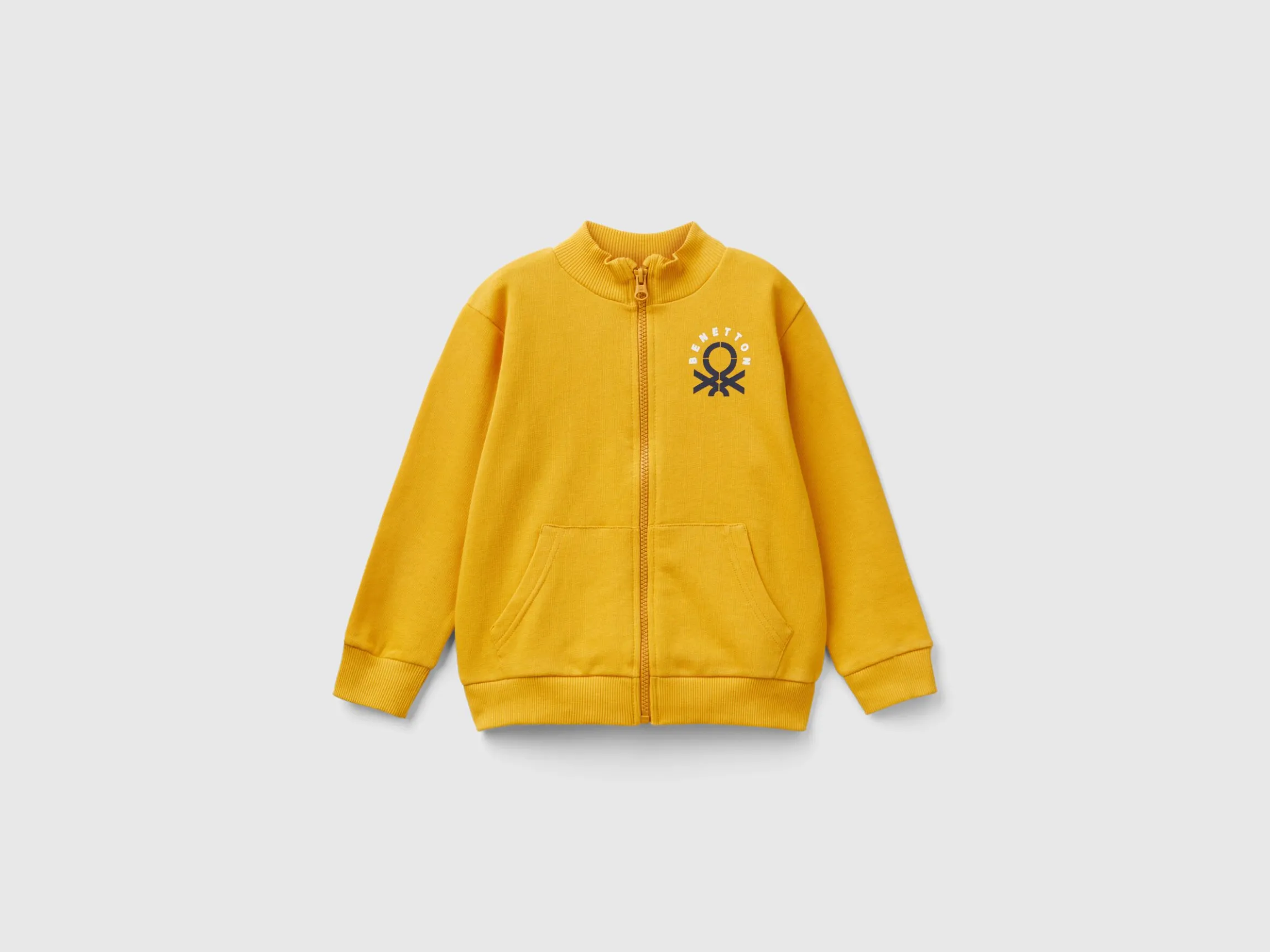 Sweatshirt in organic cotton with zip