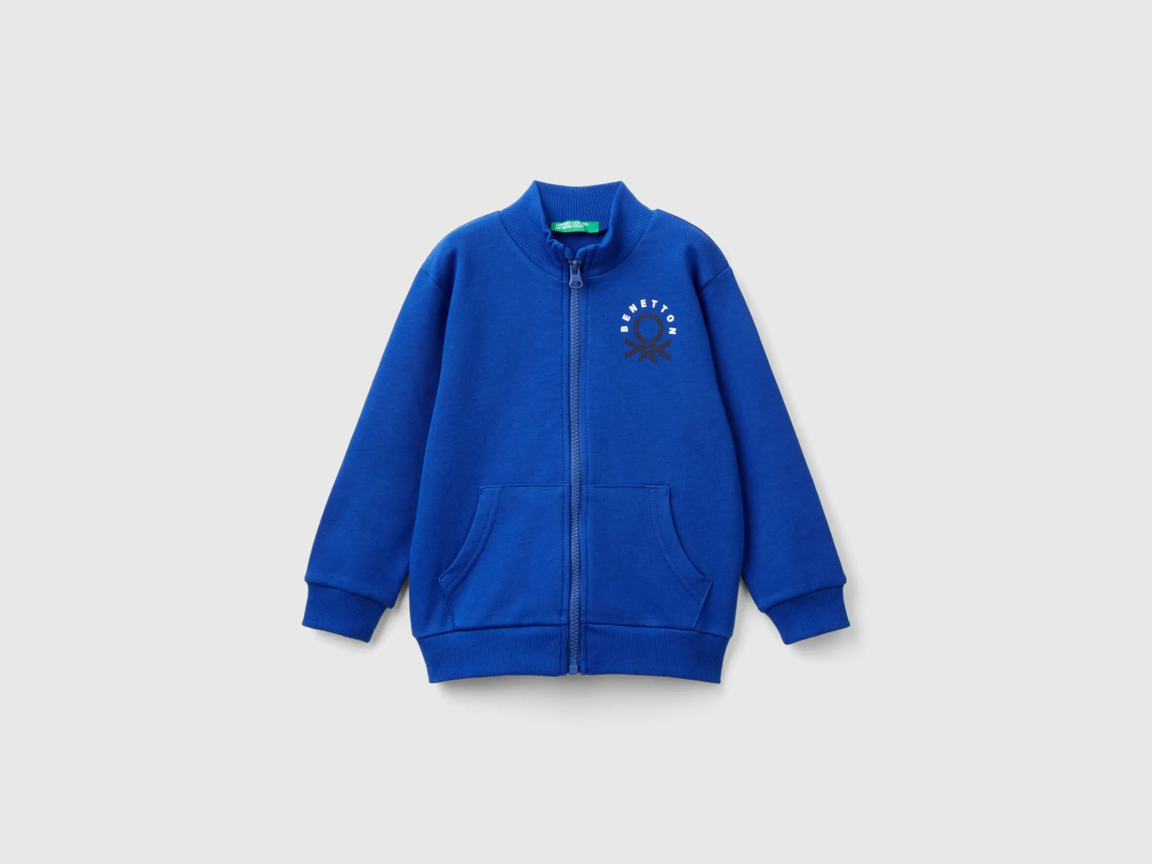 Sweatshirt in organic cotton with zip