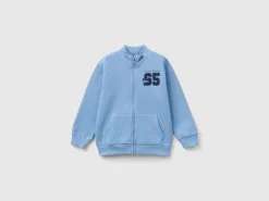 Sweatshirt in organic cotton with zip