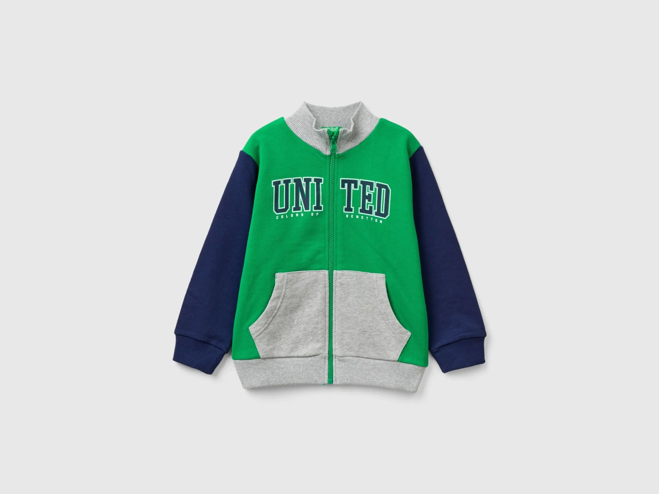 Sweatshirt in organic cotton with zip