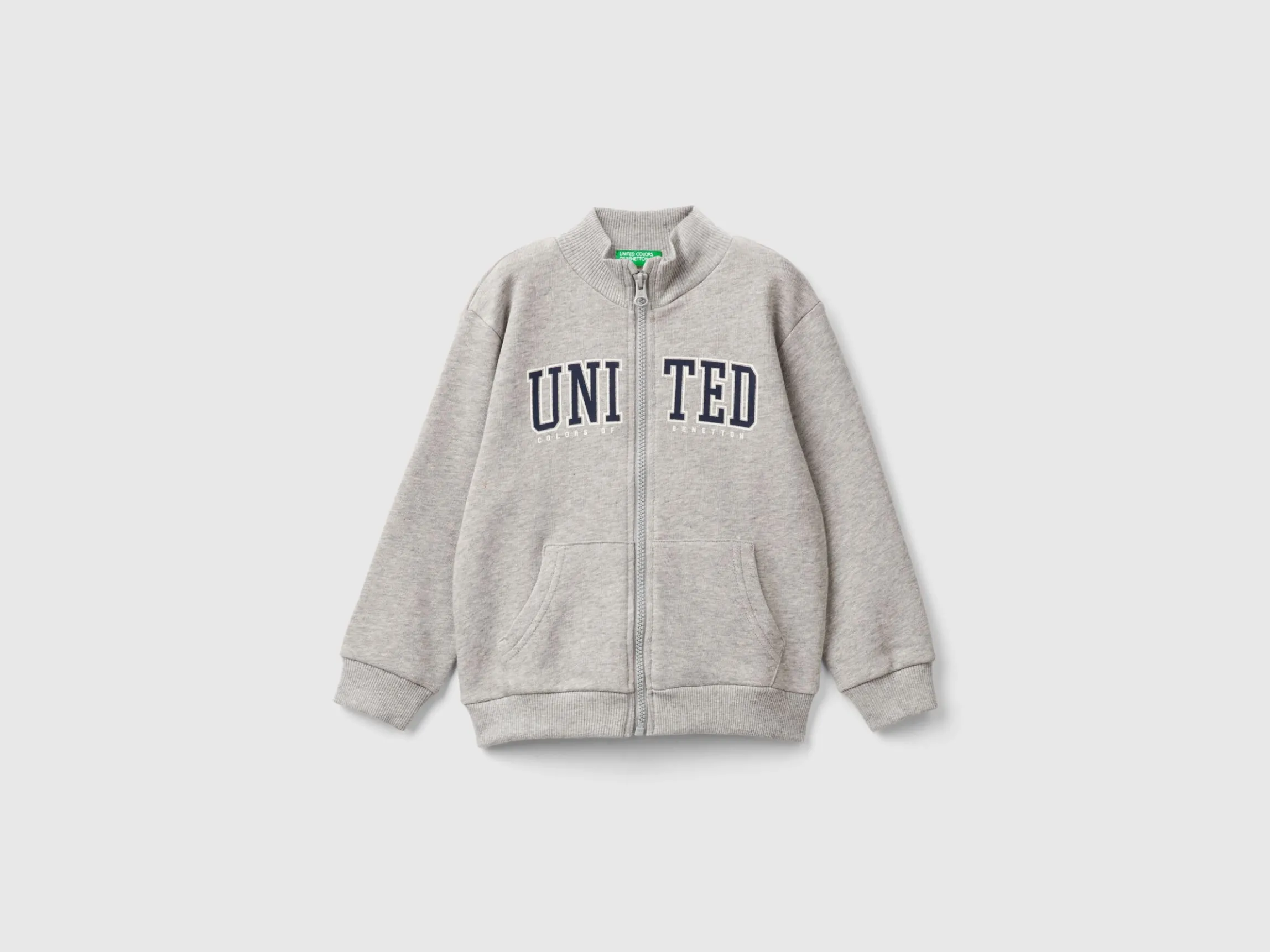 Sweatshirt in organic cotton with zip
