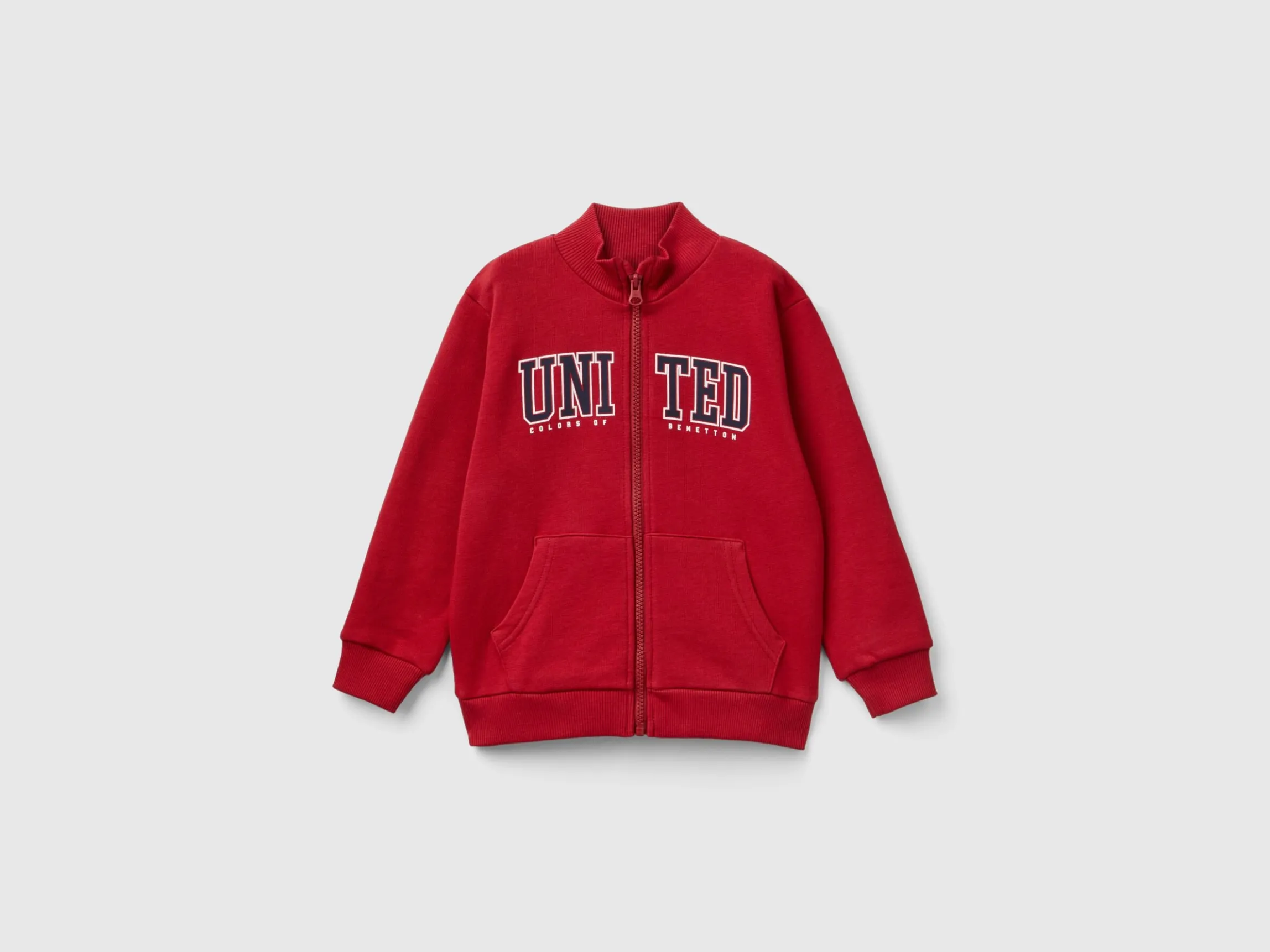 Sweatshirt in organic cotton with zip
