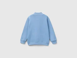 Sweatshirt in organic cotton with zip