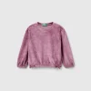 Sweatshirt with chenille bows