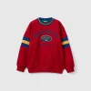 Sweatshirt with embroidery in cotton blend