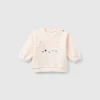 Sweatshirt with embroidery and patches in organic cotton