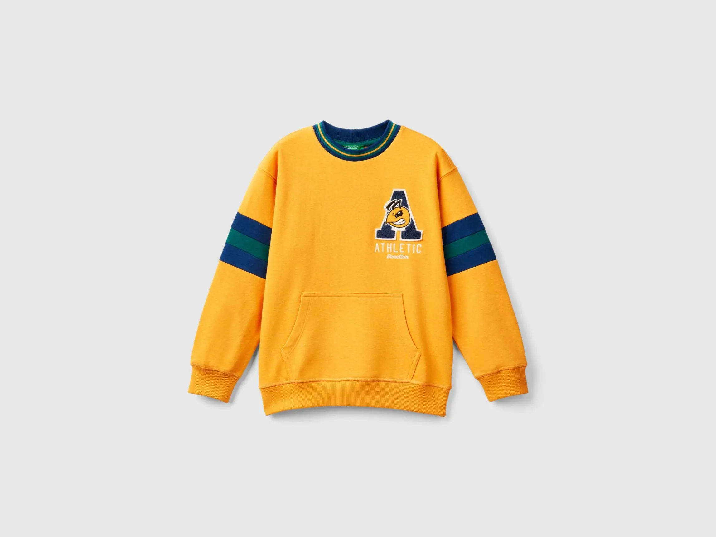 Sweatshirt with embroidery in cotton blend