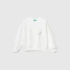 Sweatshirt with embroidery and applique